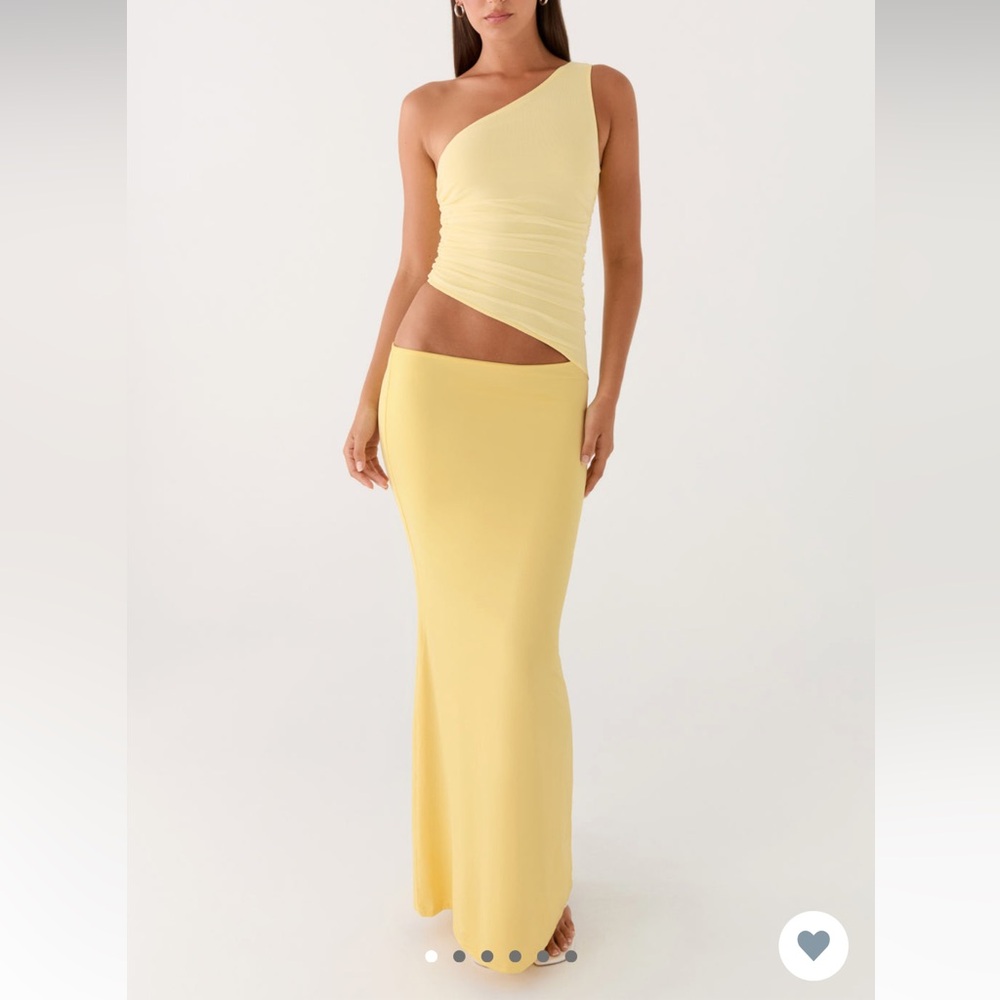 Seranella One-Shoulder Maxi Dress- Lemon